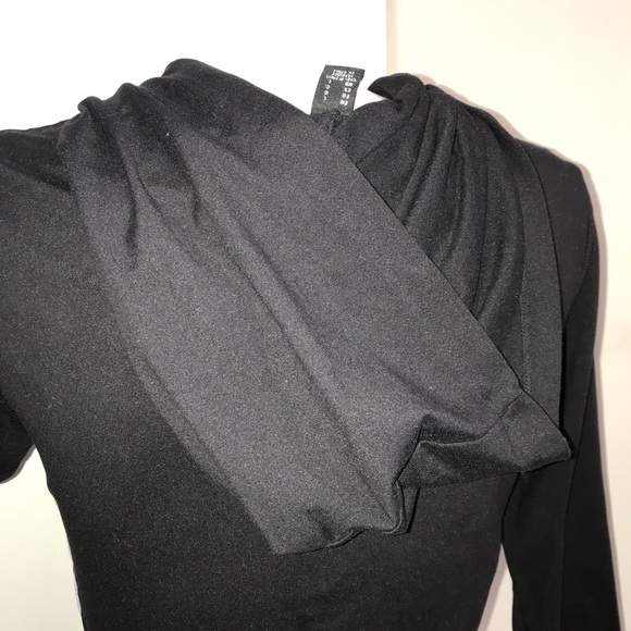 CooPerformance Black Cropped Silver Striped Hoodie - Picture 9 of 10